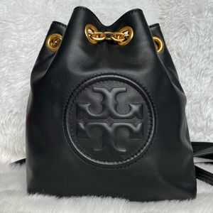 ✨Tory Burch Black Mini Leather Backpack